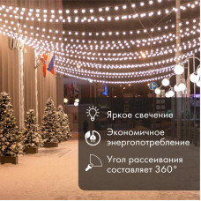 Ретро-лампа филаментная ST45, E27, 2 LED, 2Вт, ТЕПЛЫЙ БЕЛЫЙ, 230В, IP65 NEON-NIGHT