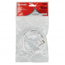 Шнур ТВ гнездо - ТВ штекер, 1,5м, белый REXANT