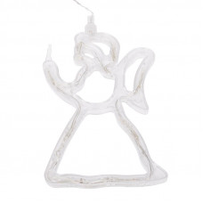 Фигура светодиодная Ангелок на присоске с подвесом, цвет ТЕПЛЫЙ БЕЛЫЙ
