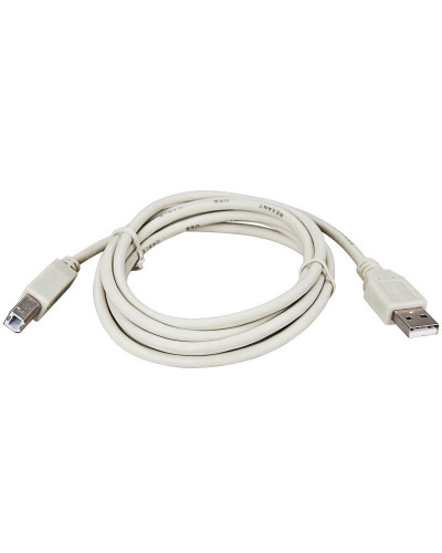 Кабель USB-А– USB-B, 2,4А, 1,8м, ПВХ, серый REXANT