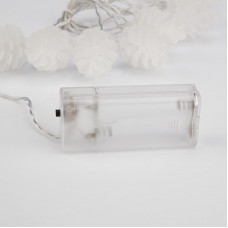 Гирлянда светодиодная Шишки 1,5 м, 10 LED, прозрачный ПВХ, цвет свечения теплый белый, 2 х АА (батарейки не в комплекте) NEON-NIGHT