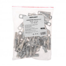 Наконечник медный луженый ТМЛ 50–12–11 (50мм² - Ø12мм) ГОСТ 7386-80 (в упак. 50 шт.) REXANT