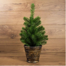 Елочка 45см в пластиковом горшке, Литая