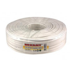 Кабель КВК-П-2+2x0,75 мм², +ТРОС (Cu/Cu) черный, 305 м, REXANT