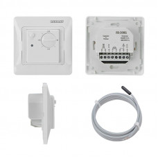 Терморегулятор механический RX-308G, совместим с Schneider серии Glossa, Atlas, Sedna, W59, белый REXANT