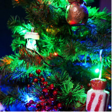 Гирлянда Твинкл Лайт 10 м, темно-зеленый ПВХ, 80 LED, цвет мультиколор