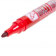 Маркер перманентный Multi Marker 3мм, красный, пулевидный Crown