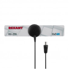 Антенна комнатная для цифрового телевидения DVB-T2 на присоске, RX-255 REXANT