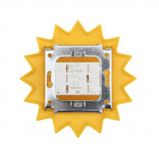 Выключатель двухклавишный HAPPY Солнце с/у, желтый KRANZ