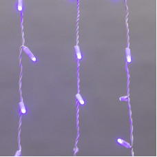 Гирлянда светодиодная Бахрома (Айсикл) 4,8х0,6м 176 LED СИНИЙ белый ПВХ IP65 постоянное свечение 230В нужен блок 303-500-1 NEON-NIGHT