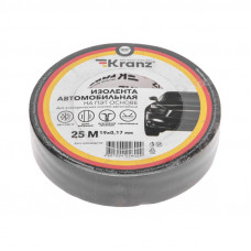 Изолента автомобильная KRANZ полиэстер, 0.17х19 мм, 25 м