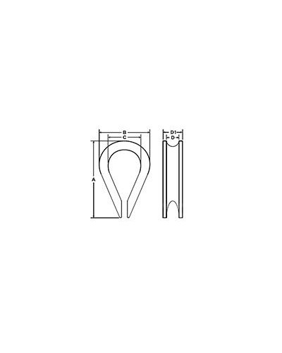 Коуш DIN 6899, d=8 REXANT