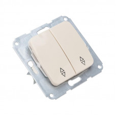 DEA Выключатель (переключатель) 2кл прох. с/у 10А мех. бежевый KRANZ