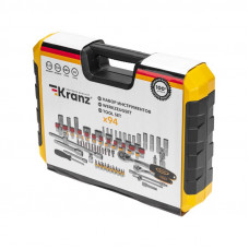 Набор инструментов, 1/2, 1/4, CrV, пластиковый кейс, 94 предмета KRANZ
