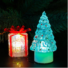 Фигура светодиодная на подставке Елочка средняя, RGB