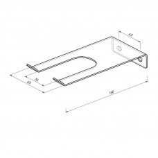 Держатель для диспенсера скотча, настенный, черный REXANT