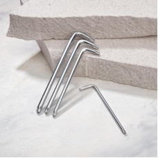 Набор ключей имбусовых Tamper-Torx KRANZ 9 шт., ТТ10-ТТ50, закаленные, удлиненные, никель