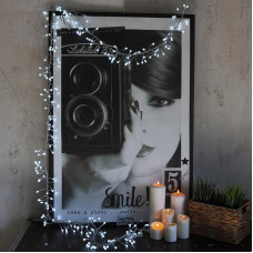 Гирлянда Мишура LED 3 м прозрачный ПВХ, 288 диодов, цвет белый