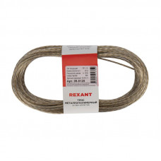 Трос стальной в ПВХ оплетке d=2,5мм, прозрачный (моток 20м) REXANT