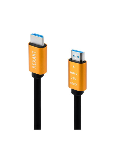 Кабель HDMI - HDMI 2.0, 1м, Gold REXANT
