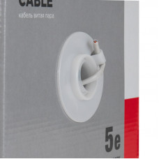 Кабель витая пара U/UTP, CAT 5e, PVC, 2PR, 24AWG, INDOOR, SOLID, серый, 305м REXANT