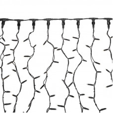 Гирлянда светодиодная Занавес 2х3м 760 LED БЕЛЫЙ черный КАУЧУК IP67 постоянное свечение 230В блок в комплекте NEON-NIGHT