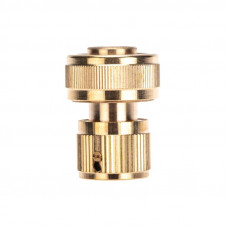 Коннектор для шланга латунный, быстросъемный, 3/4' ЧЕТЫРЕ СЕЗОНА