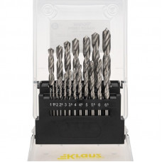 Набор сверл по металлу, 1-10мм (через 0,5мм), HSS 4241, цилиндрический хвостовик, 19 шт. KRANZ