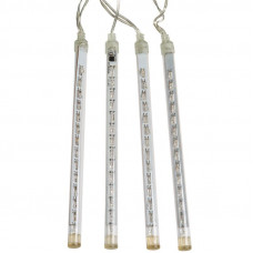 Гирлянда Тающие сосульки светодиодная, 4шт х 20см, шаг 50см, 230В (с трансформатором) белые светодиоды