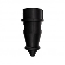 Вилка влагозащищенная переносная 3Р+РЕ, 32А, IP44 каучук, черная REXANT