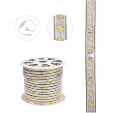 Лента светодиодная 220В, SMD5730, 38Вт/м, 120 LED/м, Теплый белый, 6,5х17мм, 100м, без установочного набора, IP67 NEON-NIGHT
