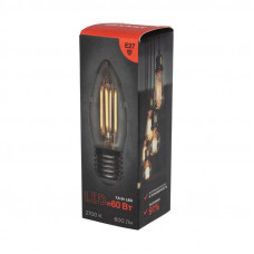 Лампа филаментная Свеча CN35 7,5Вт 600Лм 2700K E27 прозрачная колба REXANT