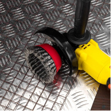 Щетка чашечная для УШМ, крученая стальная проволока, 100мм, М14 KRANZ