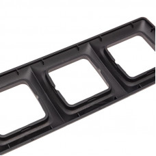 DEA Рамка 4-я горизонтальная Черный Металлик KRANZ