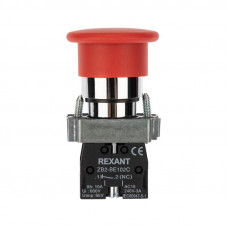 Кнопка XB2-BS грибок красная NC