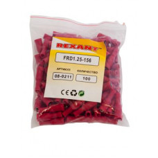 Разъем штекерный изолированный гнездо 4 мм 0.5-1.5 мм² (РШи-м 1.5-4/РШИм 1,25-5-4) красный REXANT