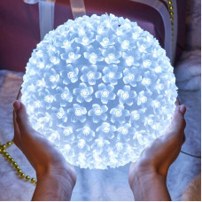 Шар светодиодный 230V, диаметр 20 см, 200 светодиодов, цвет белый