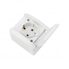 Розетка одноместная INDUSTRIAL IP54 с/з, о/у, белая KRANZ