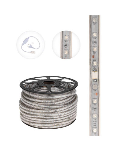 Лента светодиодная 220В, SMD5050, 60 LED/м, Синий, 13х8мм, IP67 NEON-NIGHT
