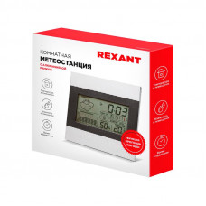 Метеостанция комнатная с алюминиевой рамкой REXANT