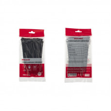 Стяжка кабельная нейлоновая 150x3,6мм, черная (100 шт/уп) REXANT