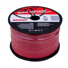 Провод ПГВА 1х0,75мм², красный, бухта 100м REXANT