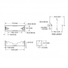 Отсек батарейный Li-ion, 1x18650 (на плату), 5 штук