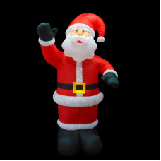 3D фигура надувная Дед Мороз приветствует, размер 180 см, внутренняя подсветка 5 LED, компрессор с адаптером 12В, IP 65 NEON-NIGHT
