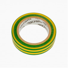 Изолента ПВХ 0,13х15мм, 10м, желто-зеленая KRANZ