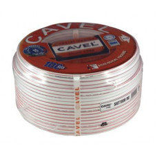 Кабель коаксиальный SAT 703 B, Cu/Al/CuSn, 75%, 75Ом, 100м, INDOOR, белый CAVEL