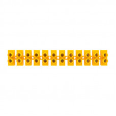 Клеммная винтовая колодка KВ-14 6-14, ток 20 A, полипропилен желтый REXANT (10 шт./уп.)