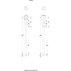 Соединительный кабель (3pin) герметичный (IP67) 3х0.5мм²  белый  REXANT