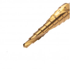 Сверло ступенчатое, 4-5-6-7-8-9-10-11-12мм, Р6М5, ТИТАН, шестигр. хвостовик KRANZ