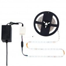 Комплект светодиодной ленты 5 м с блоком питания и RGB контроллером IP65, свечение RGB LAMPER